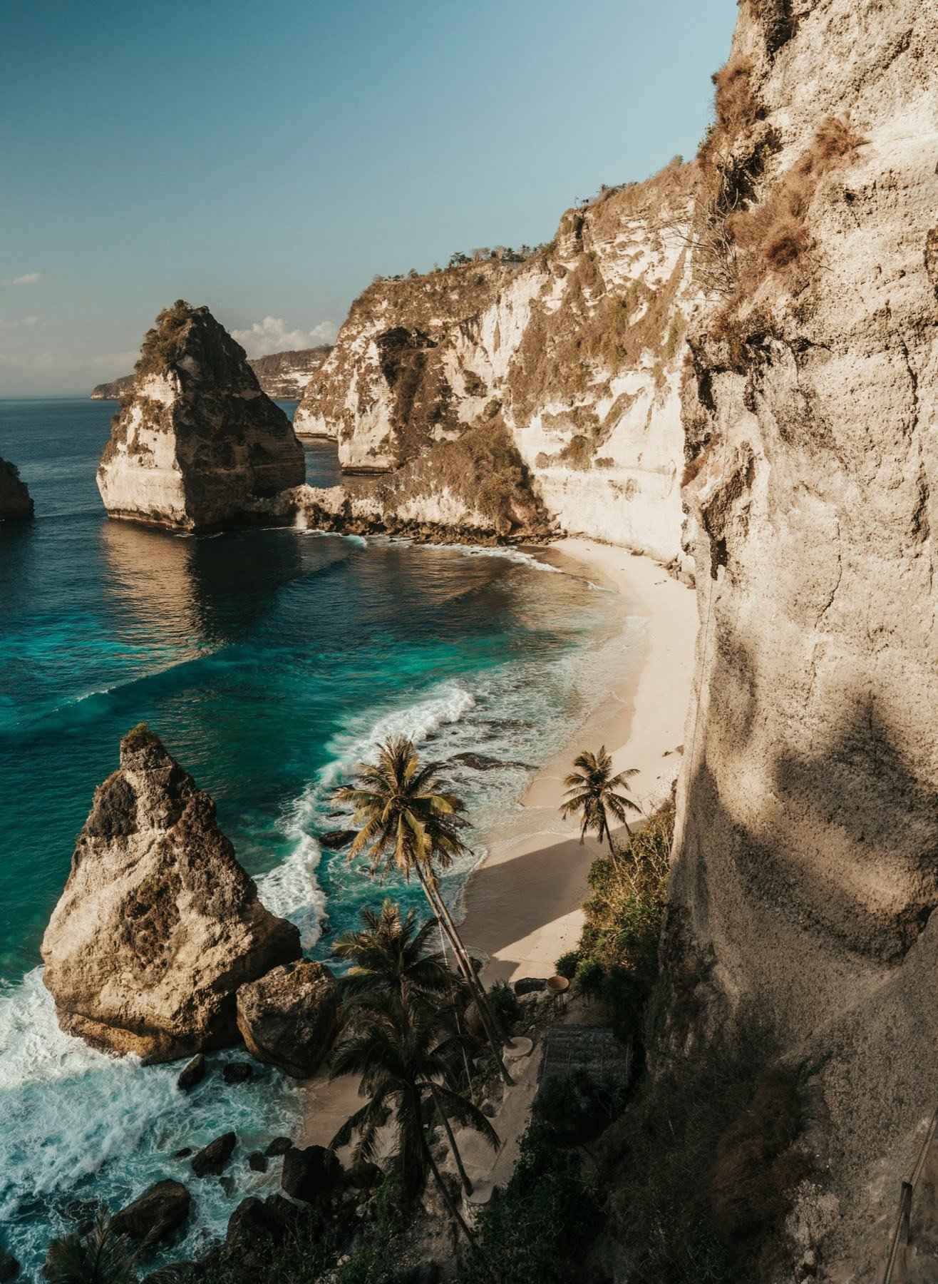 Kelingking Beach cliffs on Nusa Penida, Bali