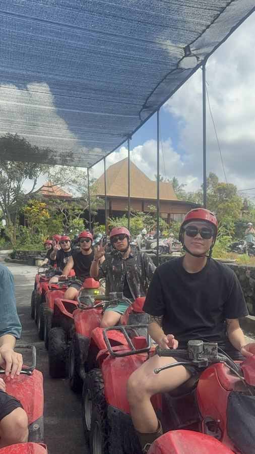 Guests lined up for the ATV ride